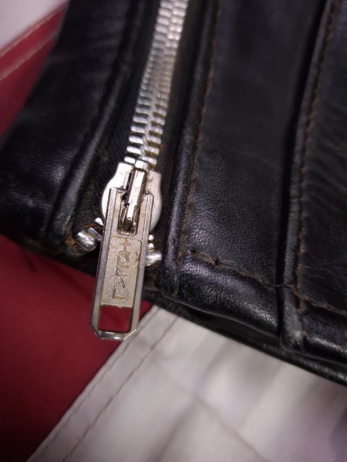 오리지날 미국제조 쇼트 리얼레더 싱글 라이더 자켓 베스트 풀셋트 상품이미지6