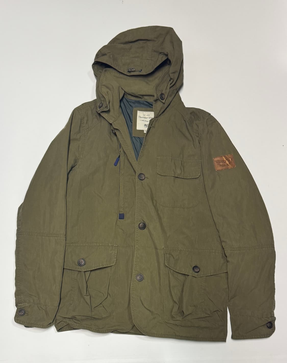 여성 써스데이아일랜드 빈티지 카키 야상 후드 자켓 상품이미지1