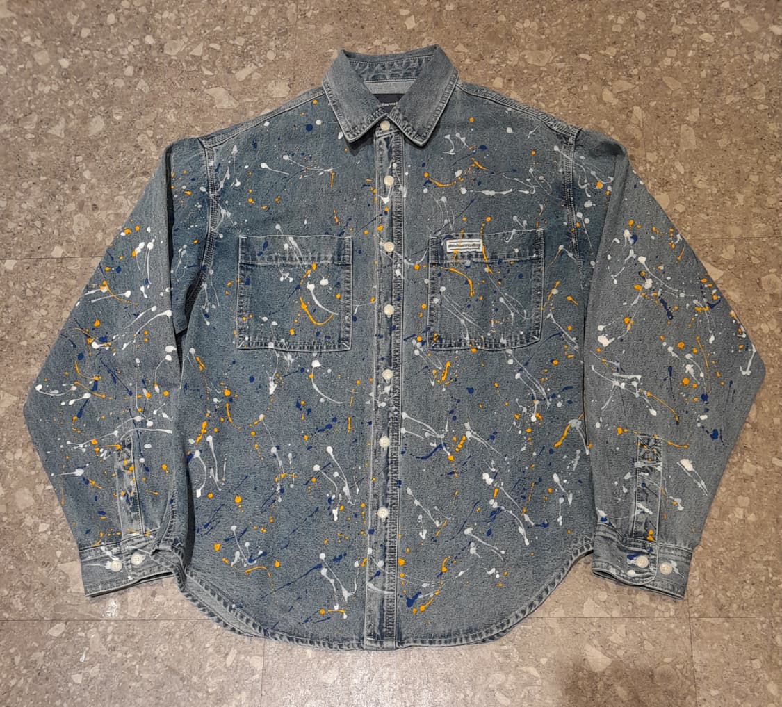 💥디스이즈네버댓 데님 페인팅 셔츠자켓 (M)   상품이미지1