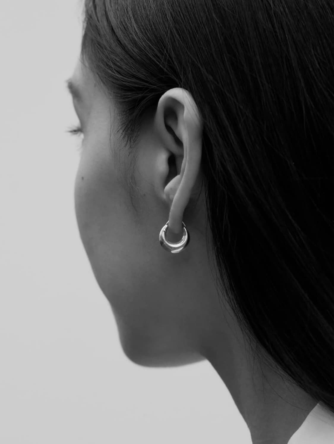 (F) 소피부하이 Tiny 에센셜 hoops 이어링 실버 상품이미지1