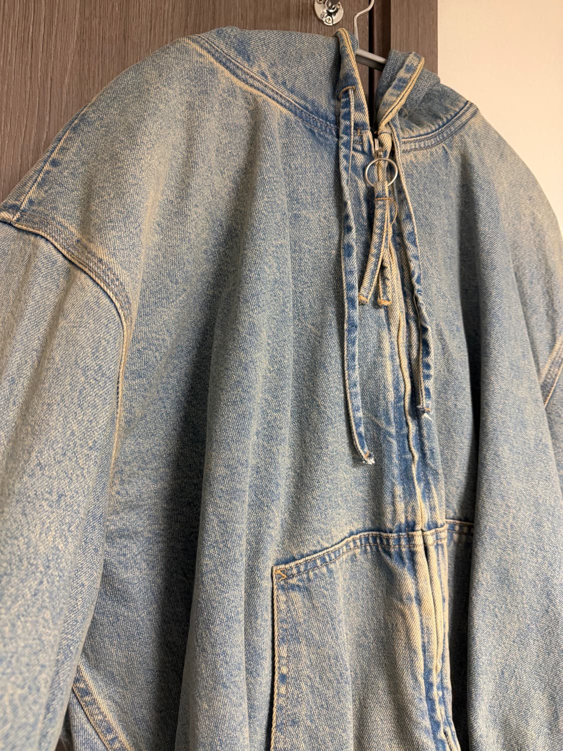 자라 데님 후드집업 XL  상품이미지2