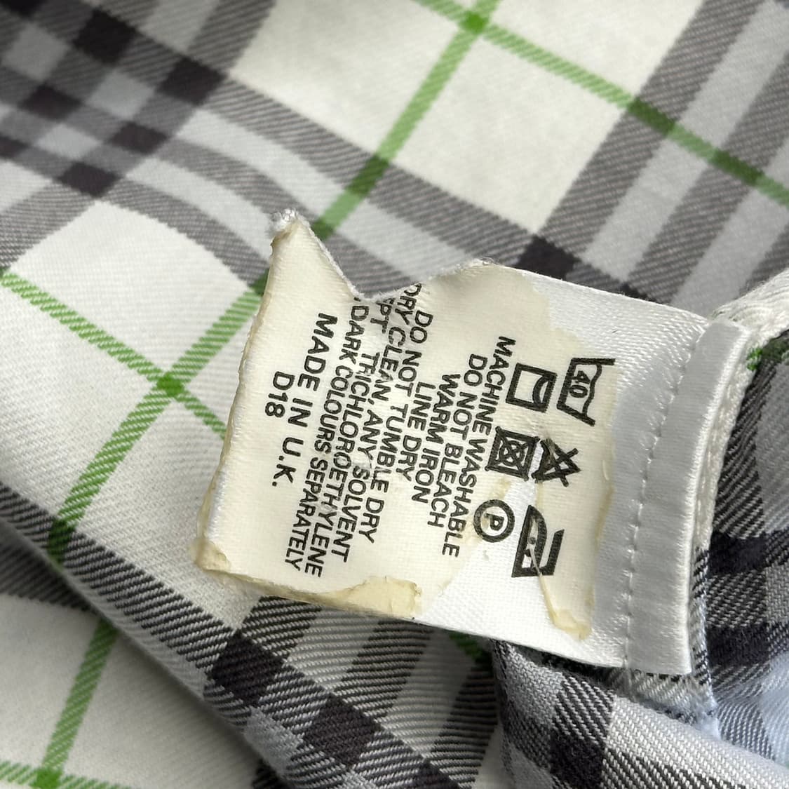 XL 버버리 그린로고 노바체크 반팔 셔츠 상품이미지5