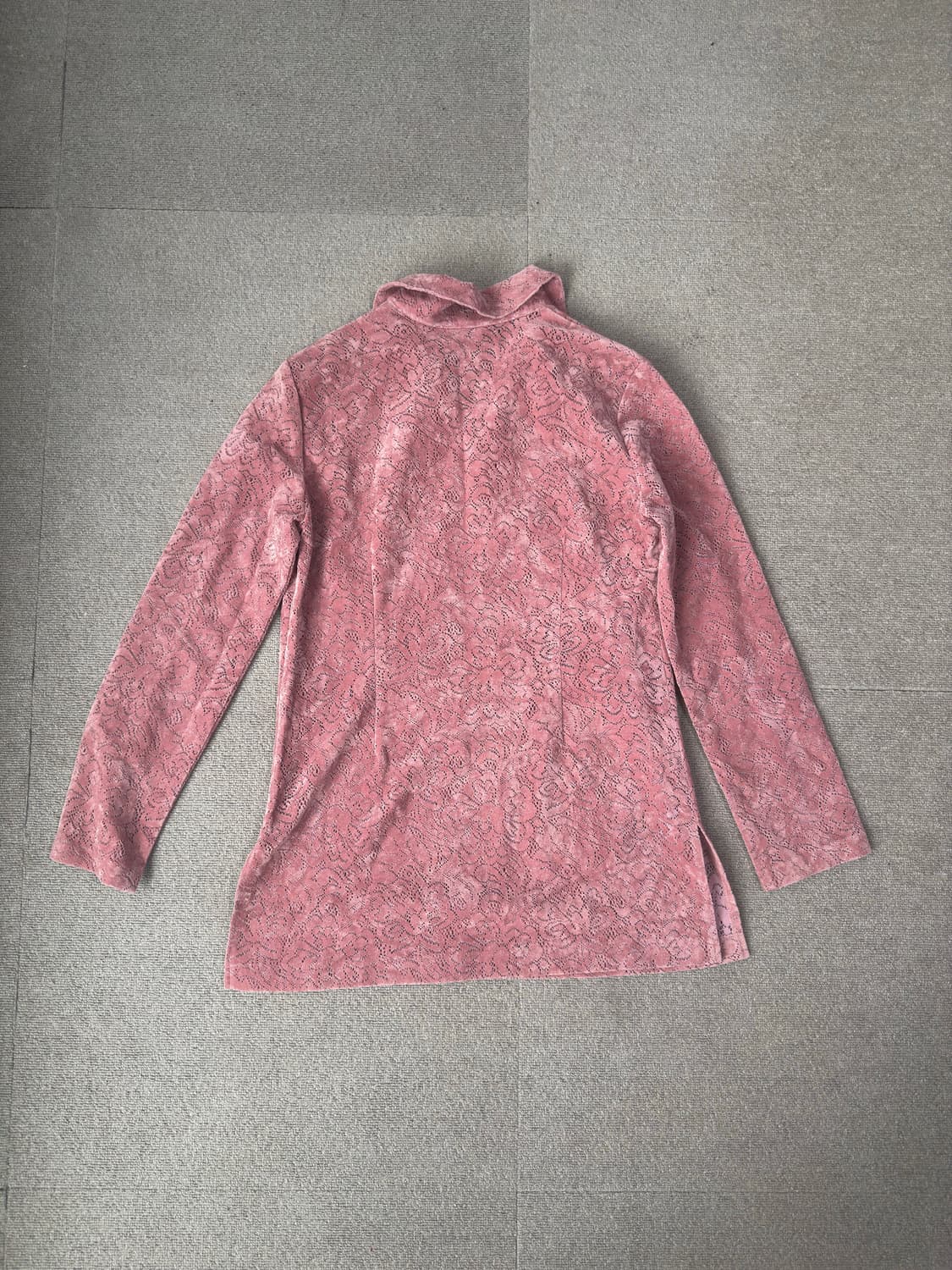 인디고 핑크 벨벳 시스루 탑 상품이미지6