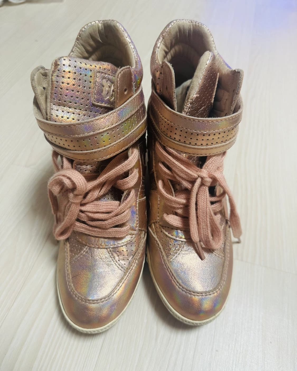 Ash 아쉬 로즈골드 웨지힐 스니커즈 35 상품이미지1