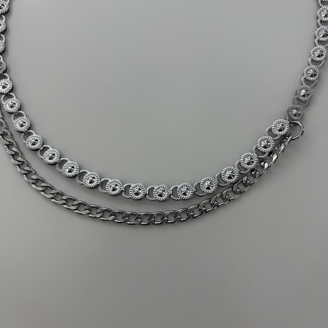 Double chain necklace 상품이미지3