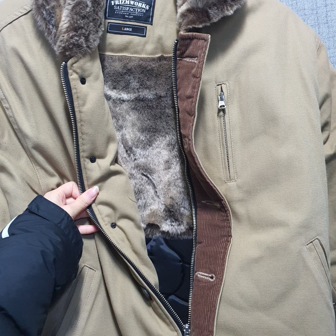 프리즘웍스 남성 안감 누빔  덱 자켓  상품이미지6