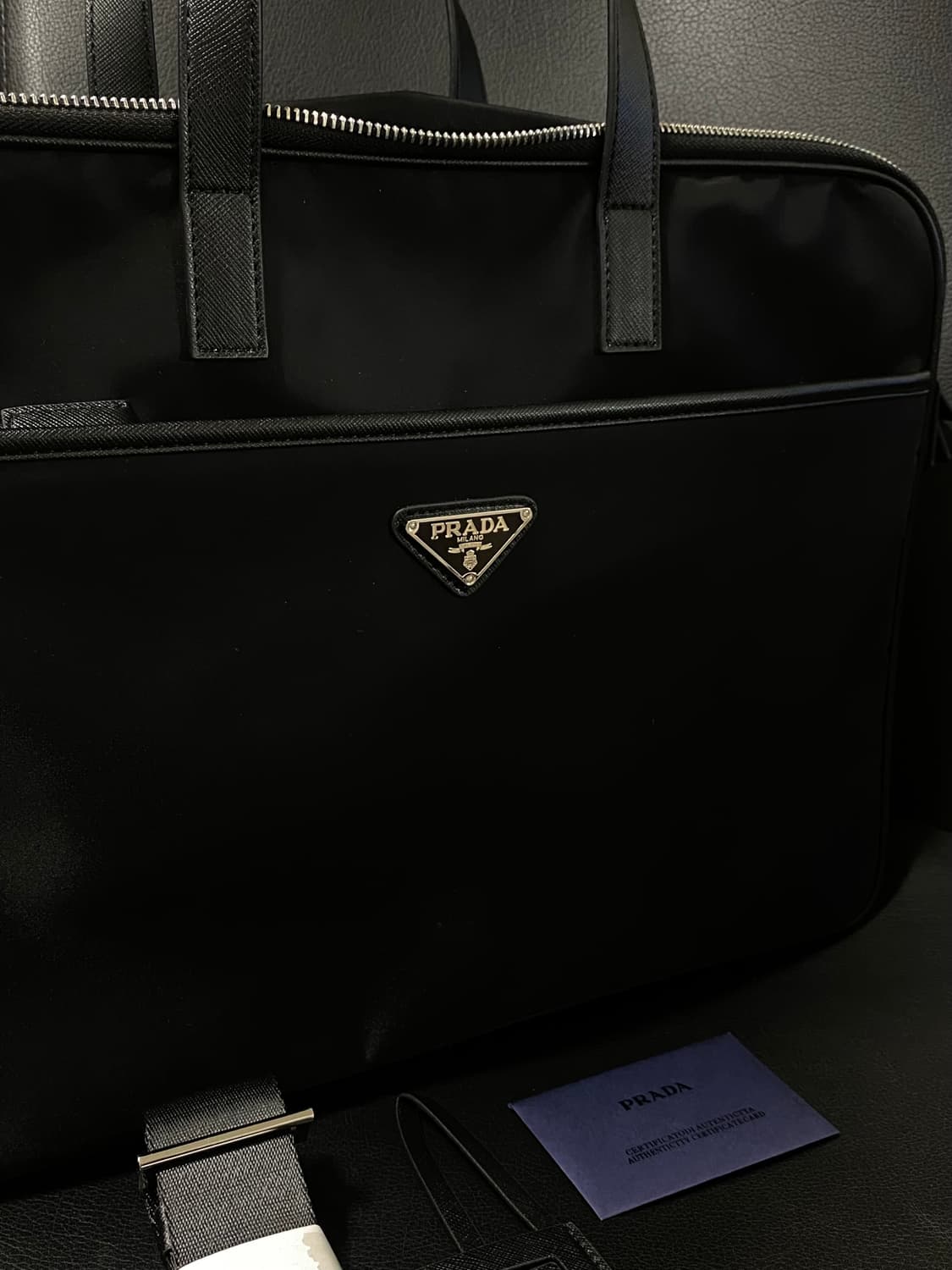 프라다 리나일론 브리프케이스 os 블랙 상품이미지3