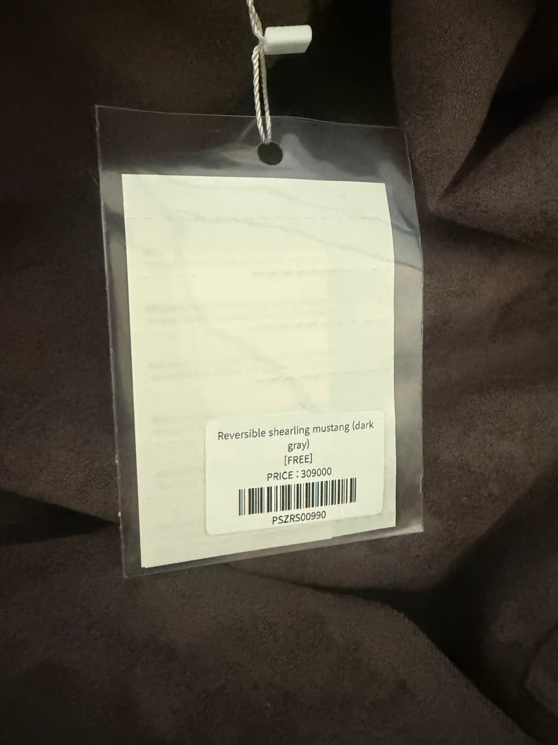포저 리버시블 시어링 무스탕 다크그레이 상품이미지2