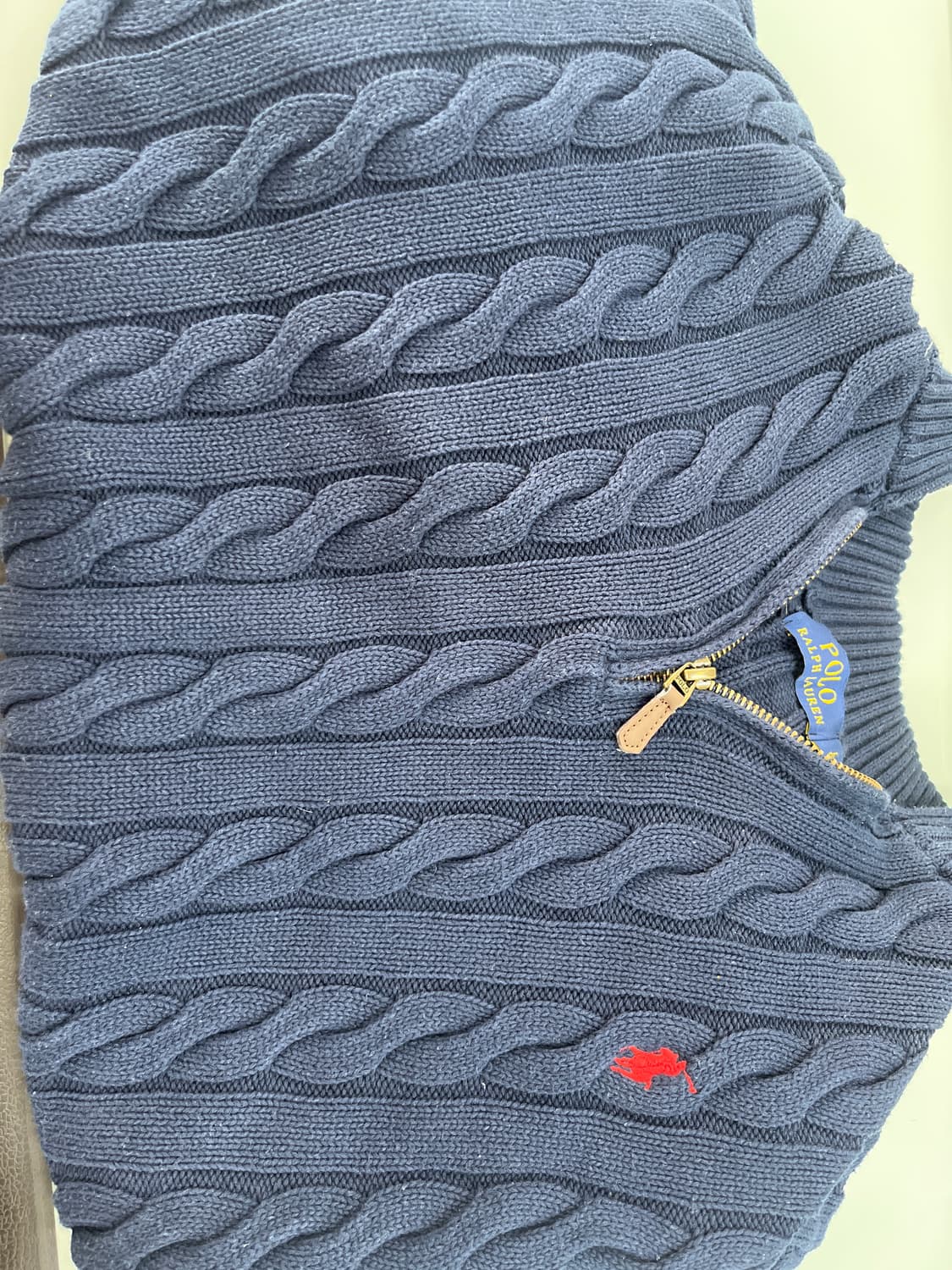 폴로 반집업 니트 네이비 상품이미지2