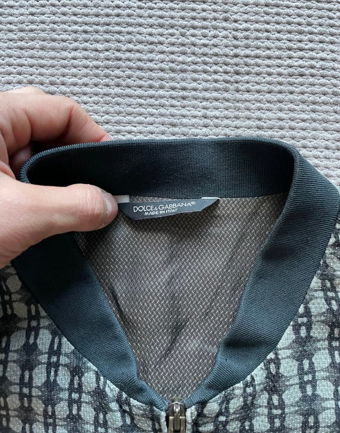 돌체엔가바나 체크 패턴 트위드 봄버 자켓 상품이미지4