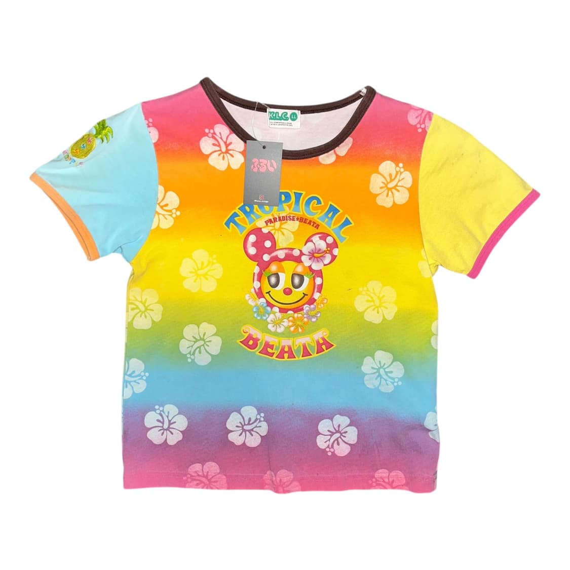 K.L.C. 히비스커스 무지개 나그랑 반팔티 키치갸루 상품이미지1