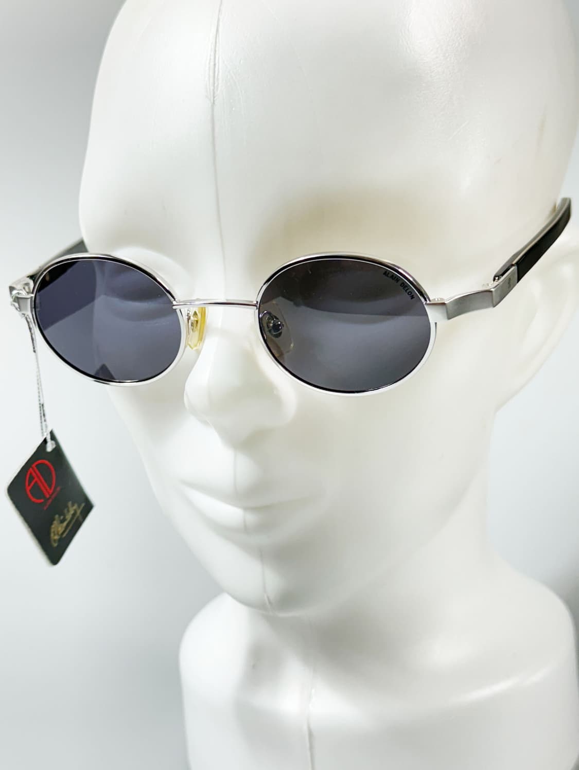 90s ALAIN DELON 알랭들롱 실버 오벌 프레임 빈티지 선글라스 상품이미지8