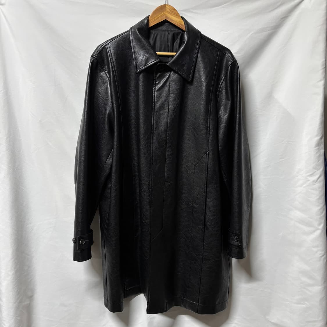 youth faux leather carcoat 상품이미지1