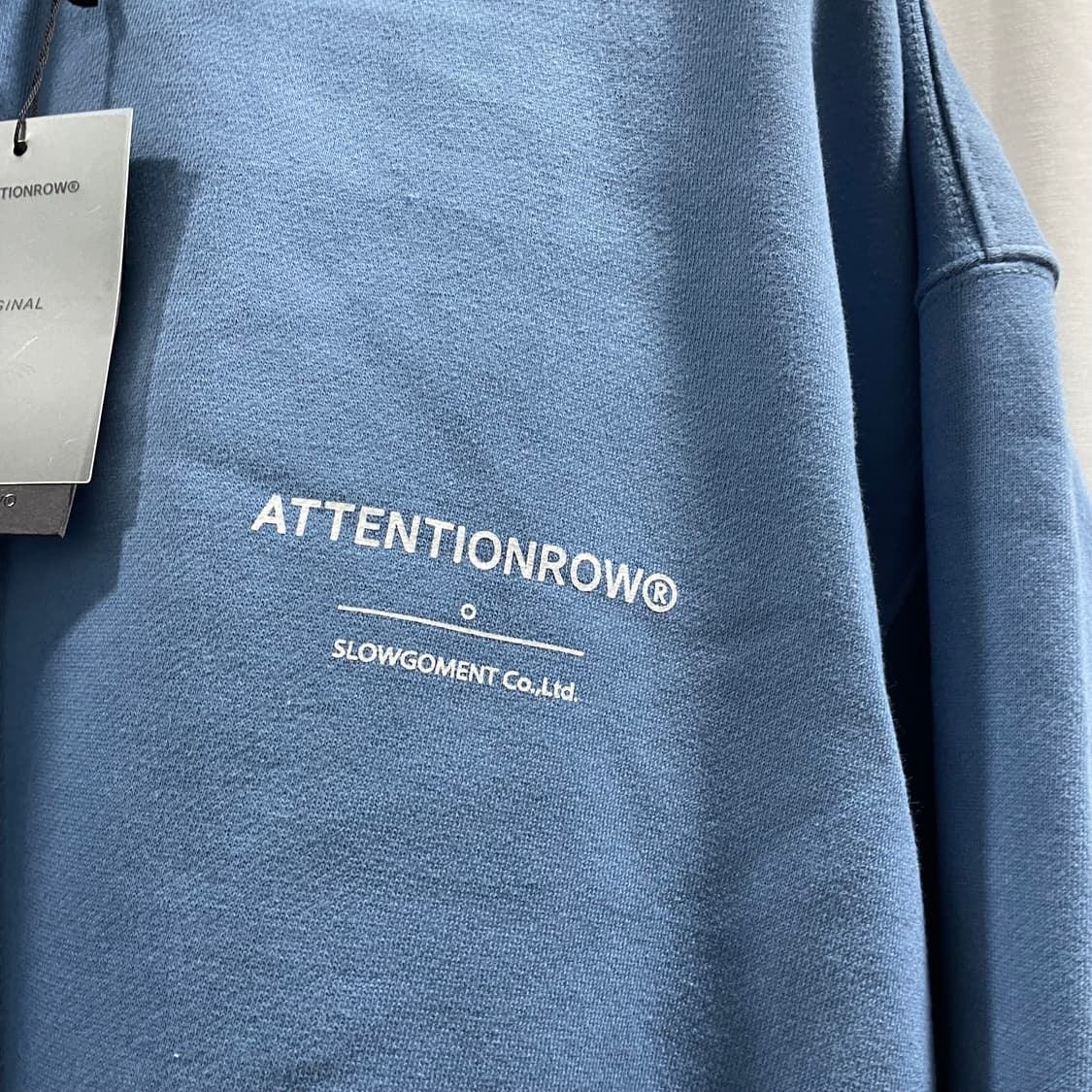 언텐션로우/ 백로고 맨투맨 스웻셔츠 네이비블루/ 2 상품이미지4