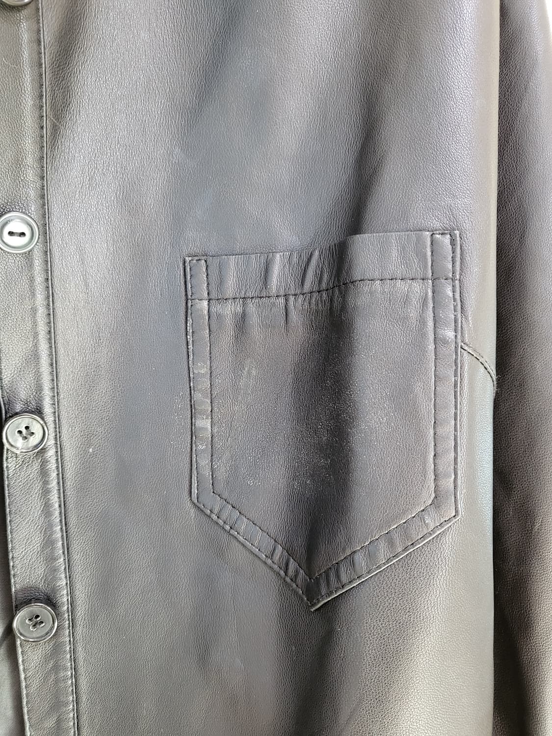 디젤 블랙 리얼가죽 셔츠 자켓 free 상품이미지7