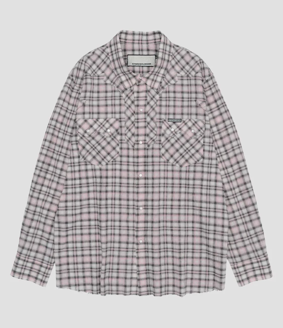 WESTERN CHECK SHIRTS PINK L 상품이미지2