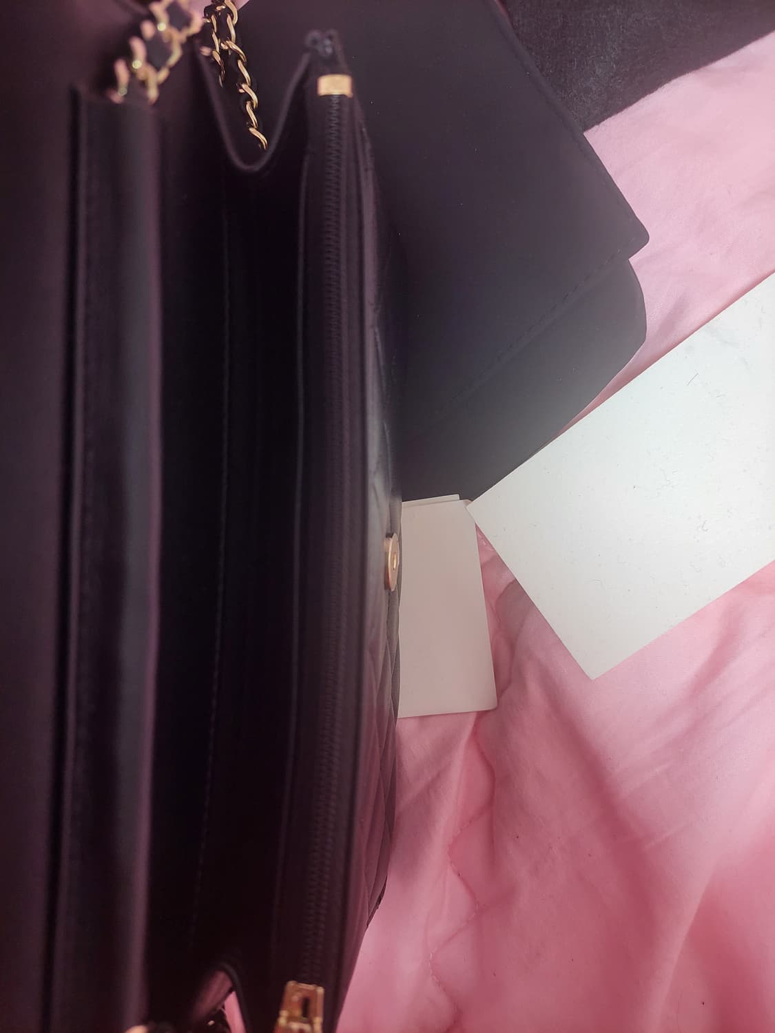 정품)급처미사용새상품!샤넬 참장식 신형 내장칩 WOC 공주가방 크로스백 상품이미지5