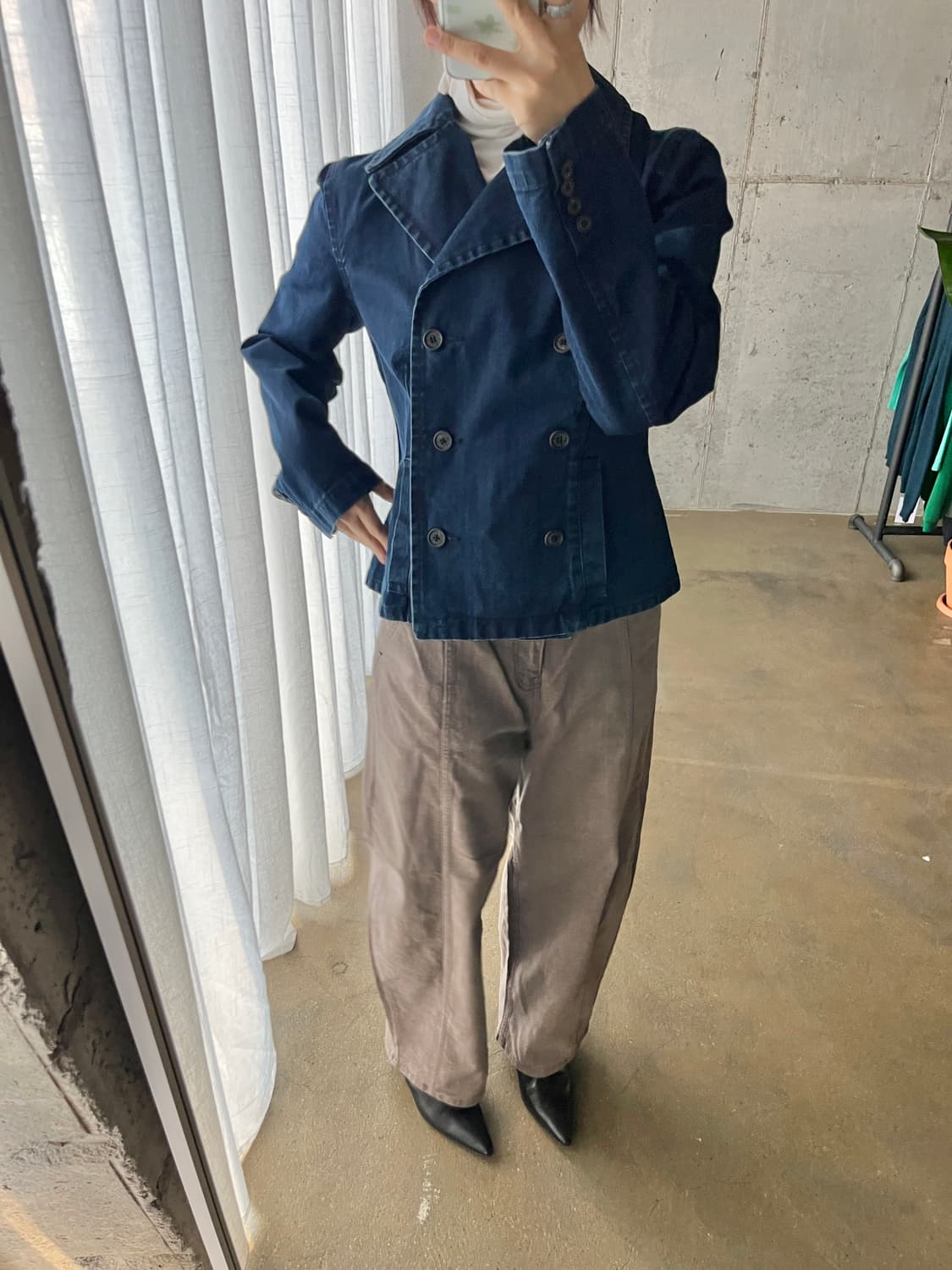 90s Ralph Lauren 더블브레스트 데님 자켓 상품이미지4