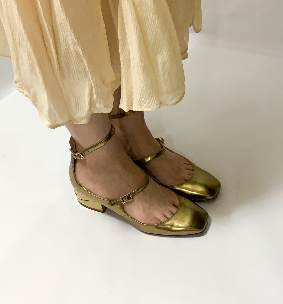 JIMMY CHOO 지미추 윌버 골드 메리제인 슈즈 EU37 상품이미지3