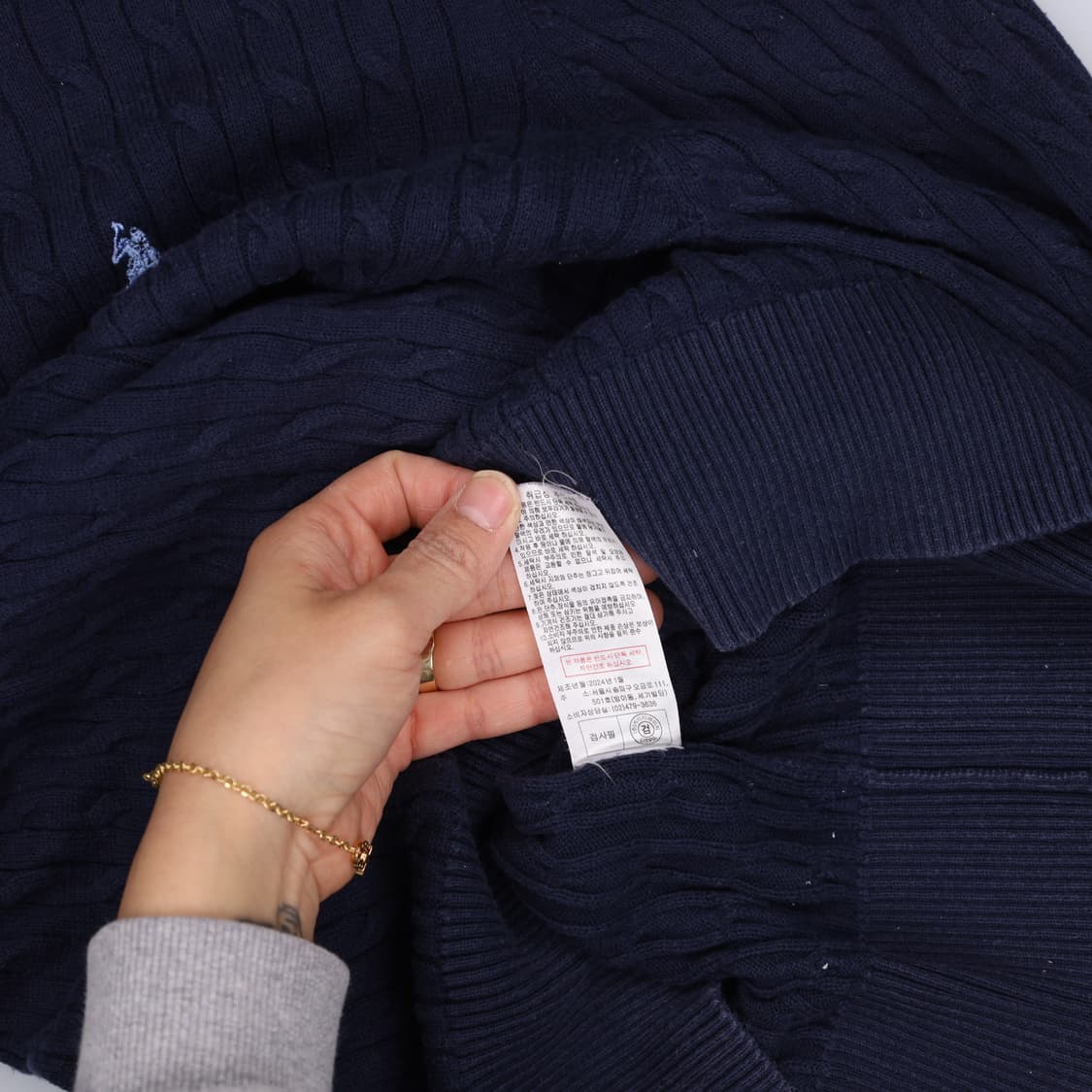 M 신형 US폴로 여성 케이블 니트 0414H1 상품이미지5