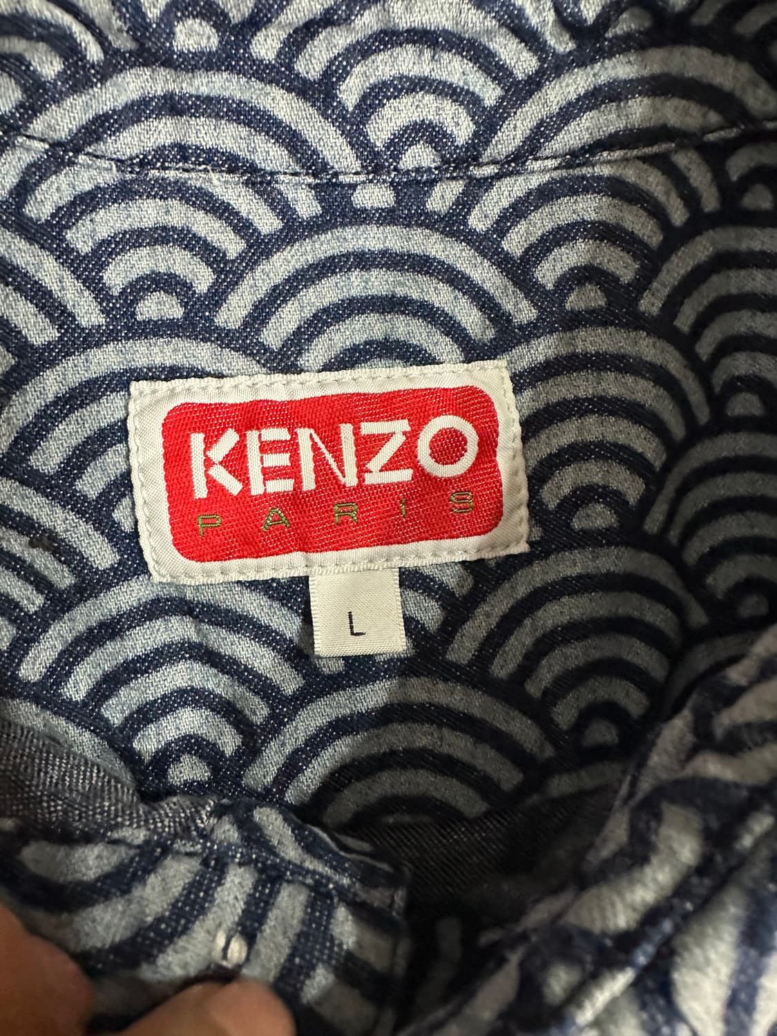 겐조 KENZO PARIS 세이가이하 패턴 셔츠 실측 L ~ XL 상품이미지3