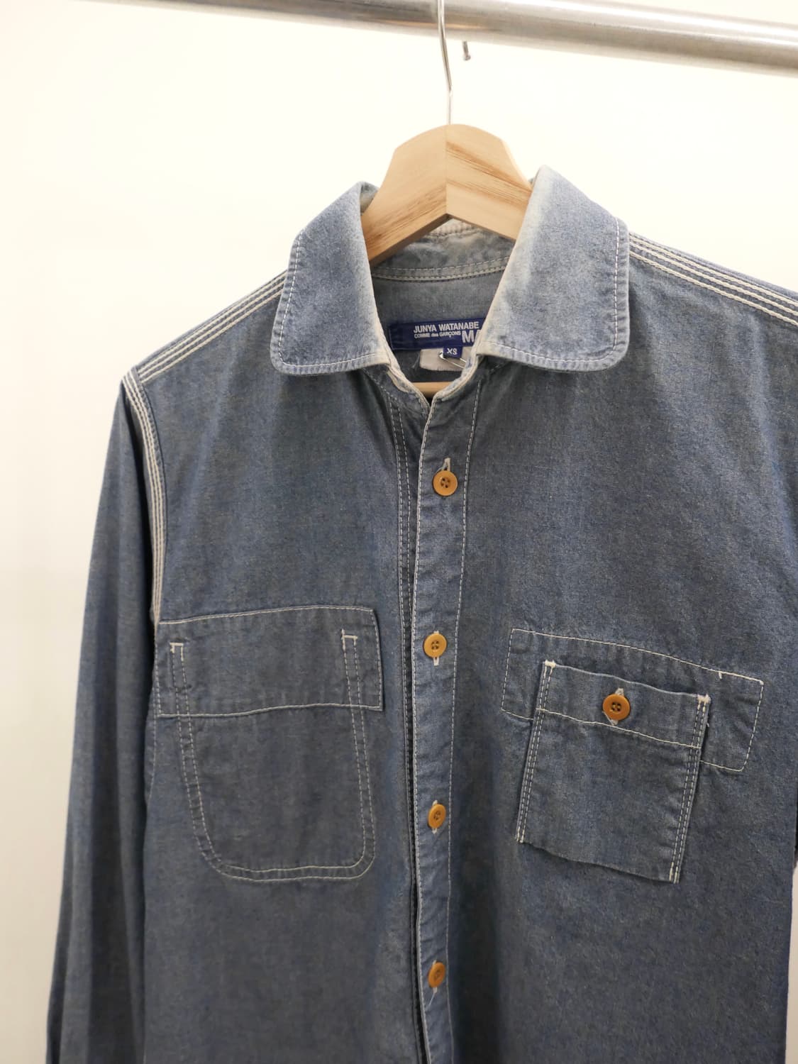 꼼데가르송 간류 스티치 데님 셔츠 상품이미지2