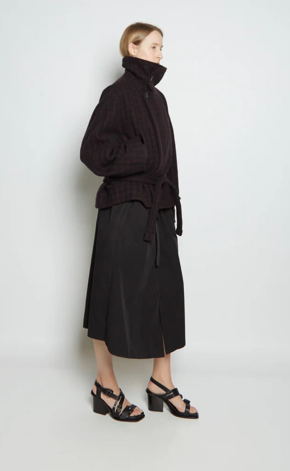 Lemaire check belted coat 판매합니다. 상품이미지5