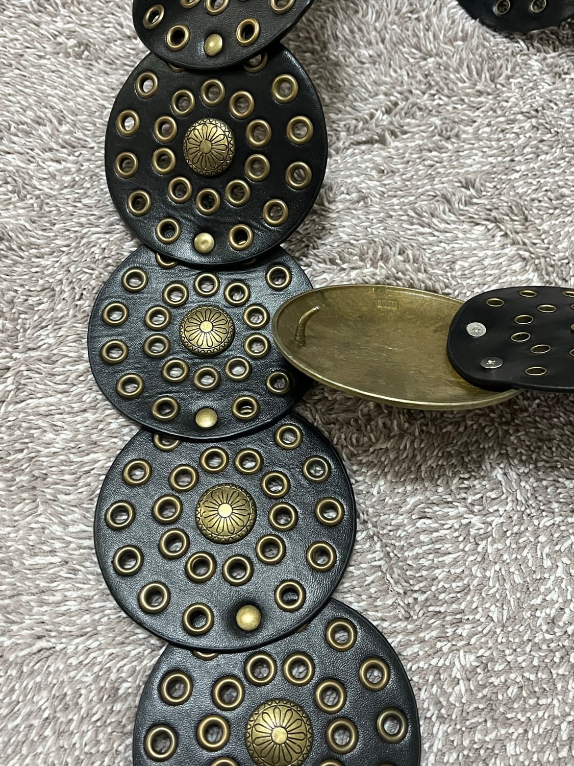 보헤미안 웨스턴 벨트 블랙 상품이미지3