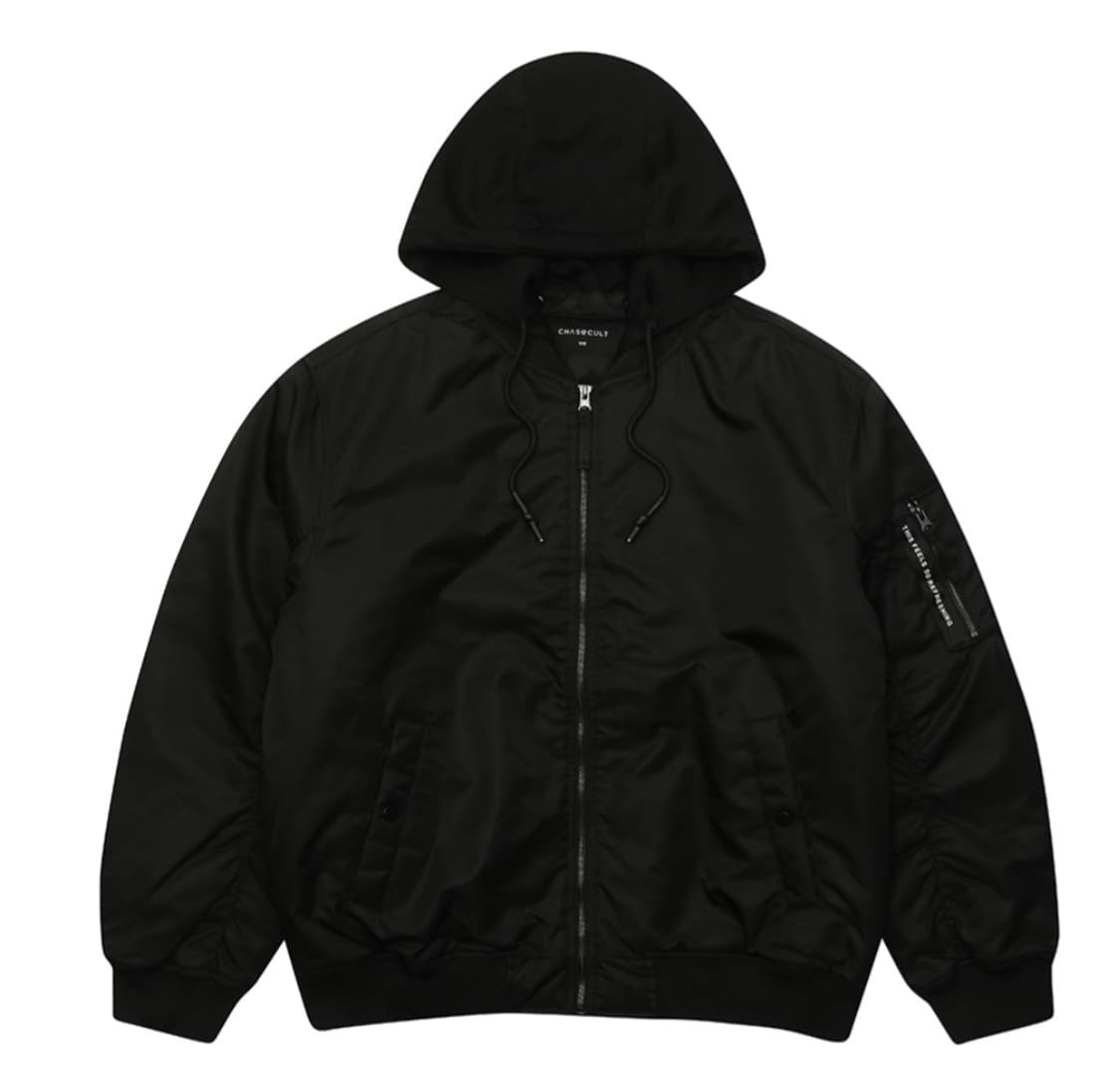체이스컬트 후드 탈부착 패딩 항공점퍼 상품이미지2
