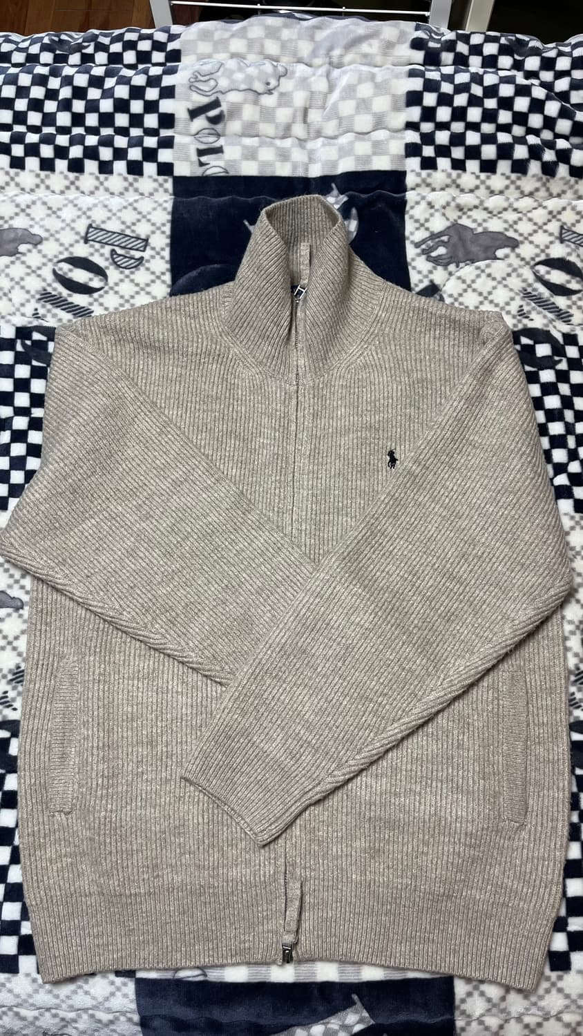 폴로 니트 집업 L 상품이미지1