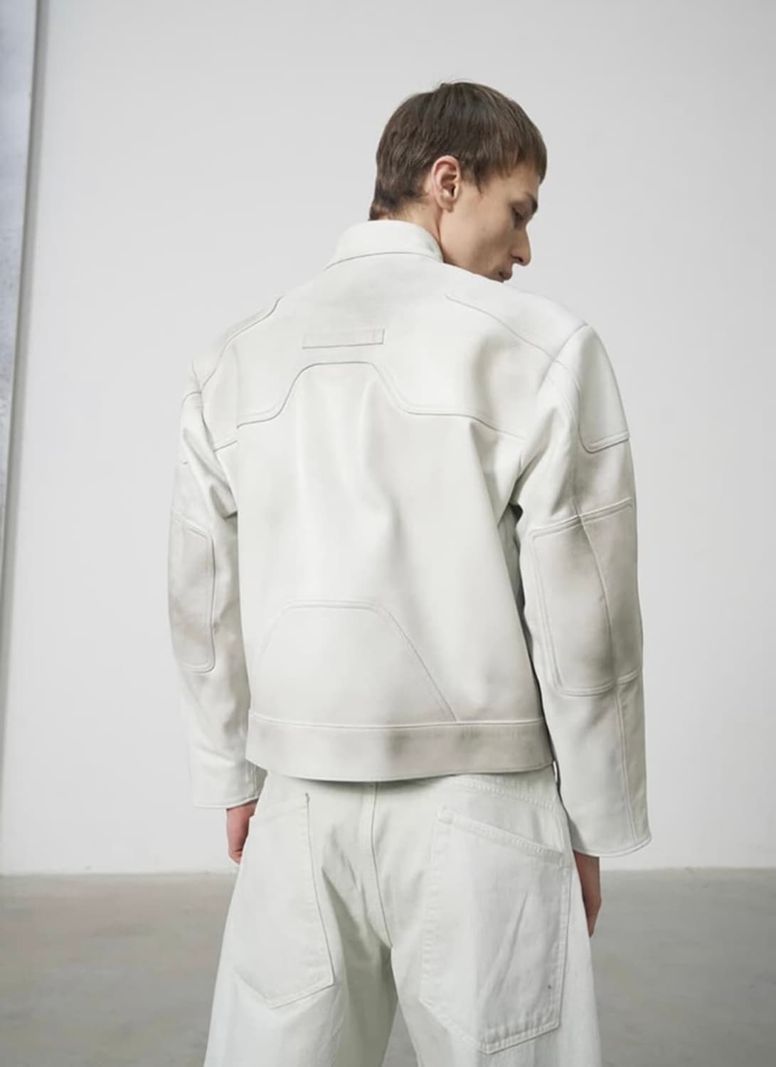 이예 (Yiyae) / 레더 자켓 / 더티화이트 L 상품이미지3