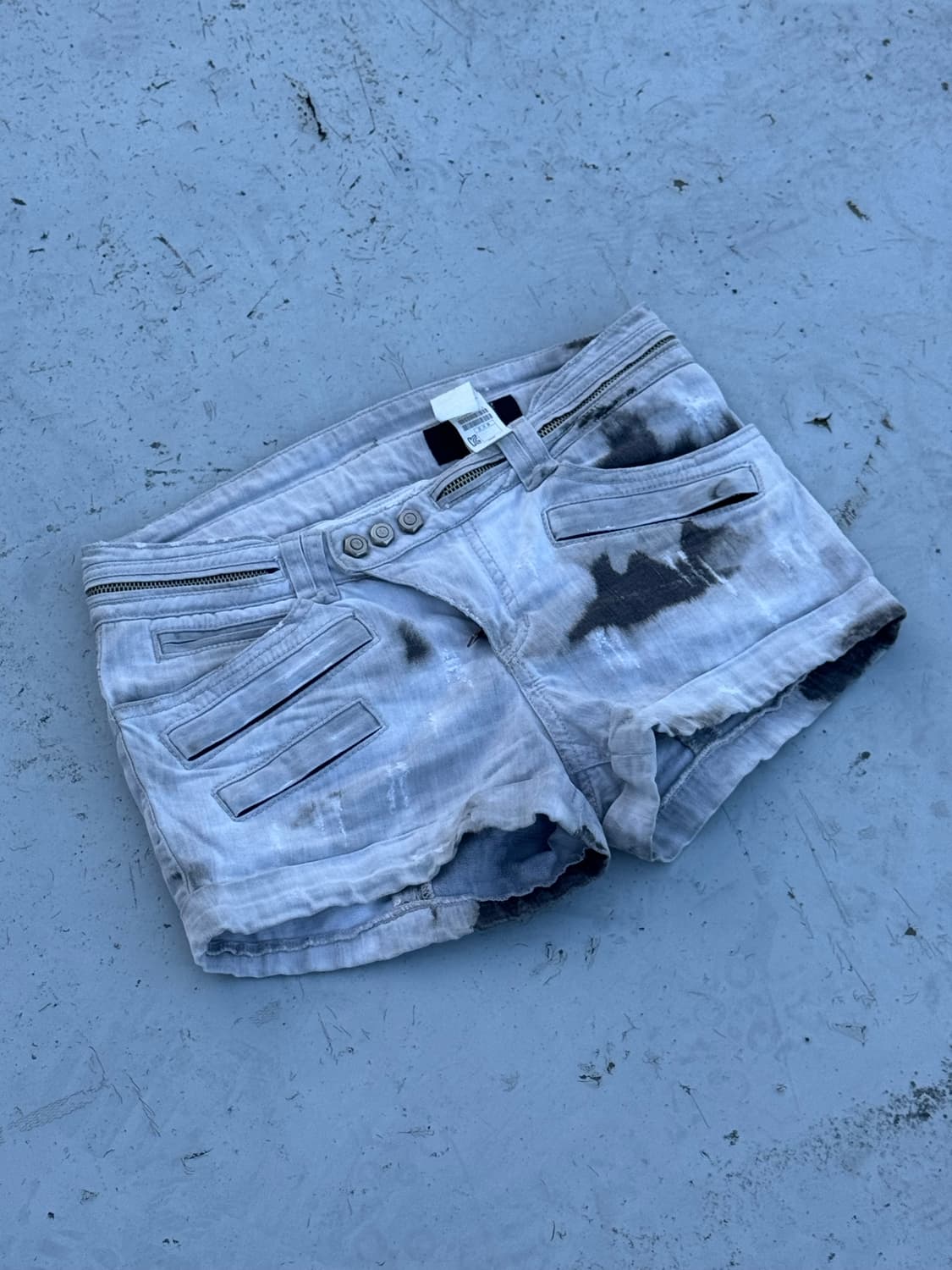 “System Damage Pocket Denim Shorts“ 상품이미지3