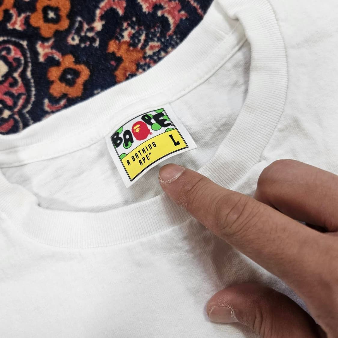 베이프(BAPE) 샤크 타이거 반팔티셔츠 L size 상품이미지6