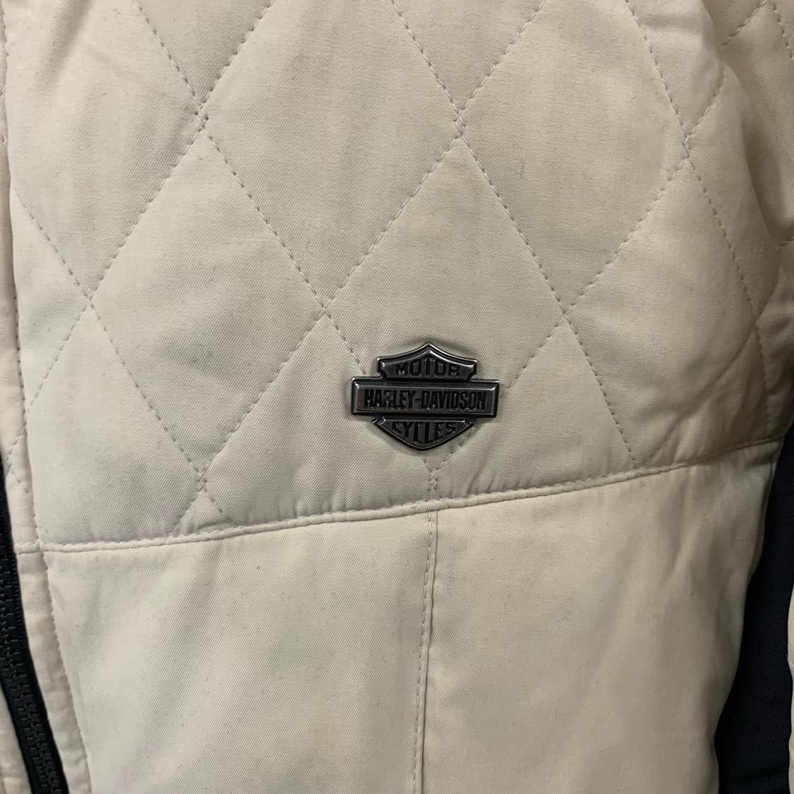 할리데이비슨 은장 아이보리 퀼팅 경량 자켓 상품이미지4