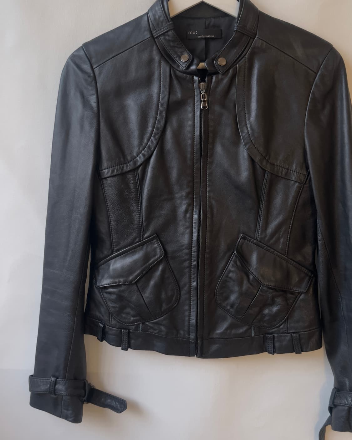 [Vintage] Belted Leather Moto Jacket 상품이미지2