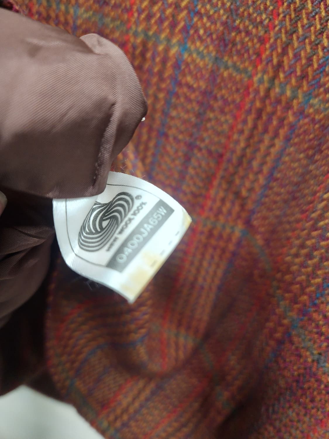 일본빈티지 울 체크 자켓 상품이미지5