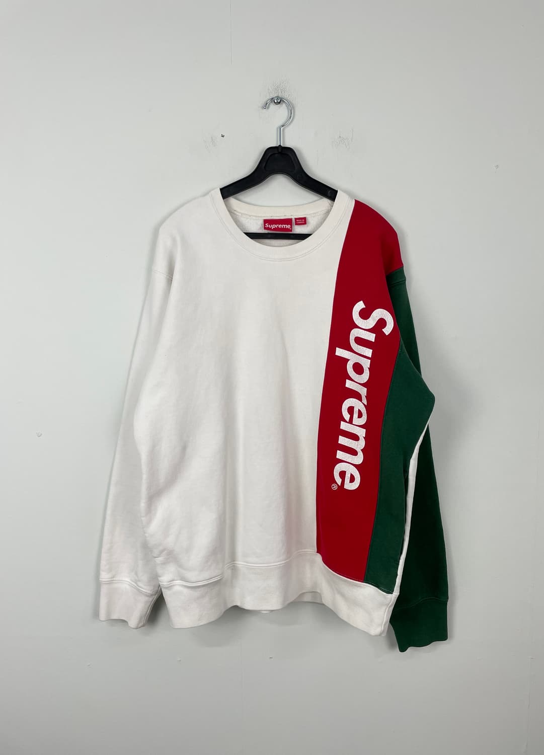 슈프림 패널 로고 크루넥 맨투맨 스웻셔츠 L <543> 상품이미지1