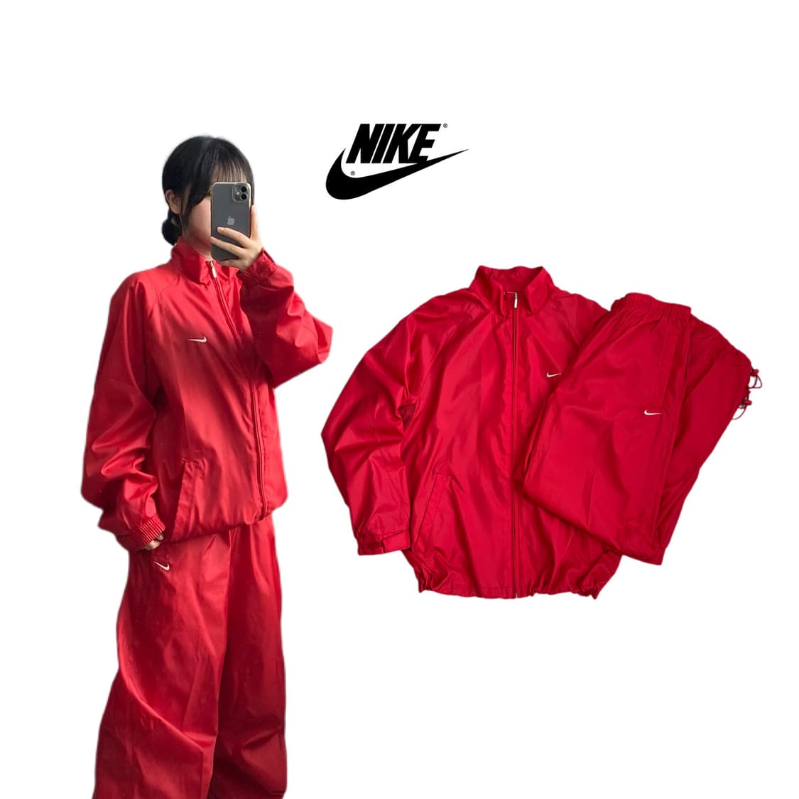 나이키 00s 스우시 올드스쿨 트랙 바람막이 셋업 세트 상품이미지1