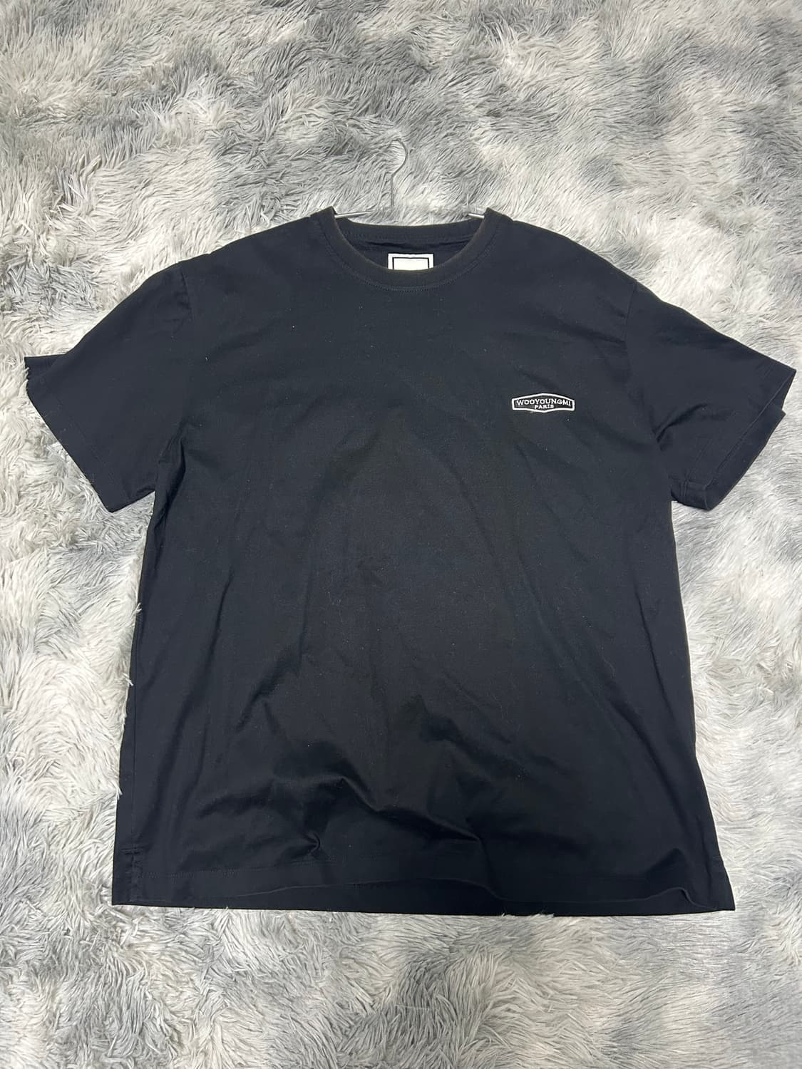 우영미 백로고 반팔 48 블랙 정품 상품이미지6