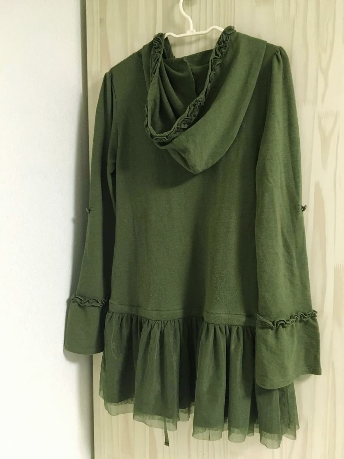 빈티지 레이스 프릴 후드집업 대장히메갸루y2k 상품이미지3