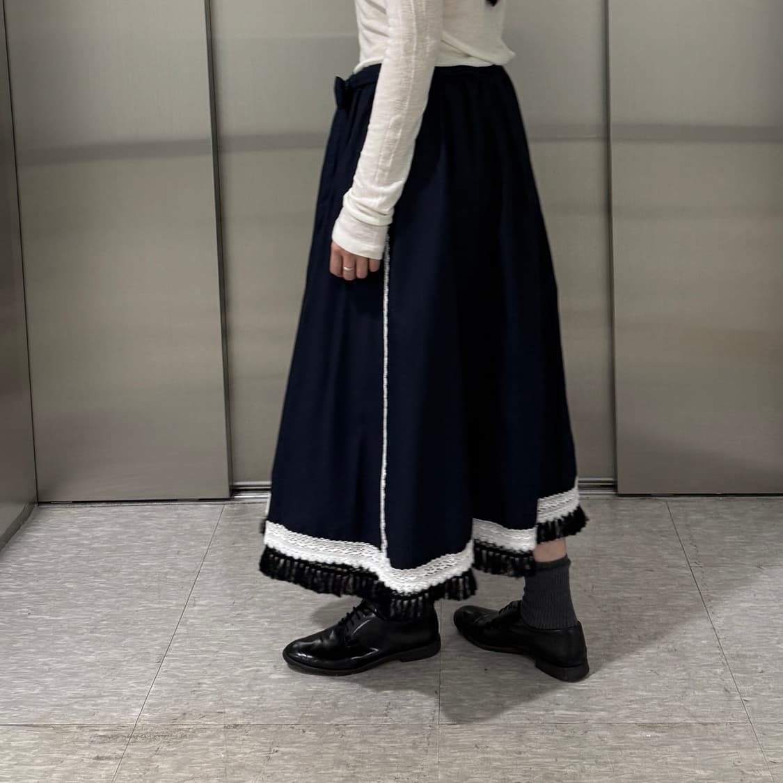 Beams boy x Tori-to fringe skirt 상품이미지3