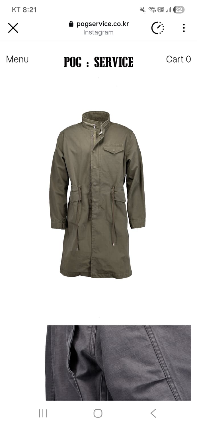 포그서비스(pog service) 시스템 M65 필드 자켓 야상 올리브  상품이미지1