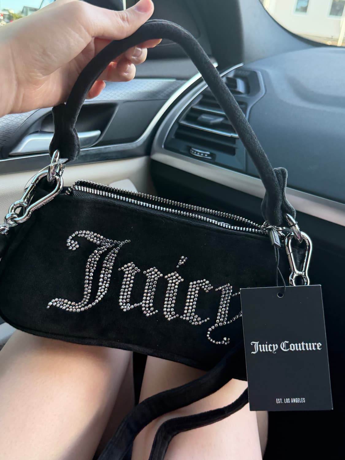 [신상✨프리뷰세일] 쥬시꾸뛰르 벨벳 블랙 숄더백/크로스백 상품이미지8