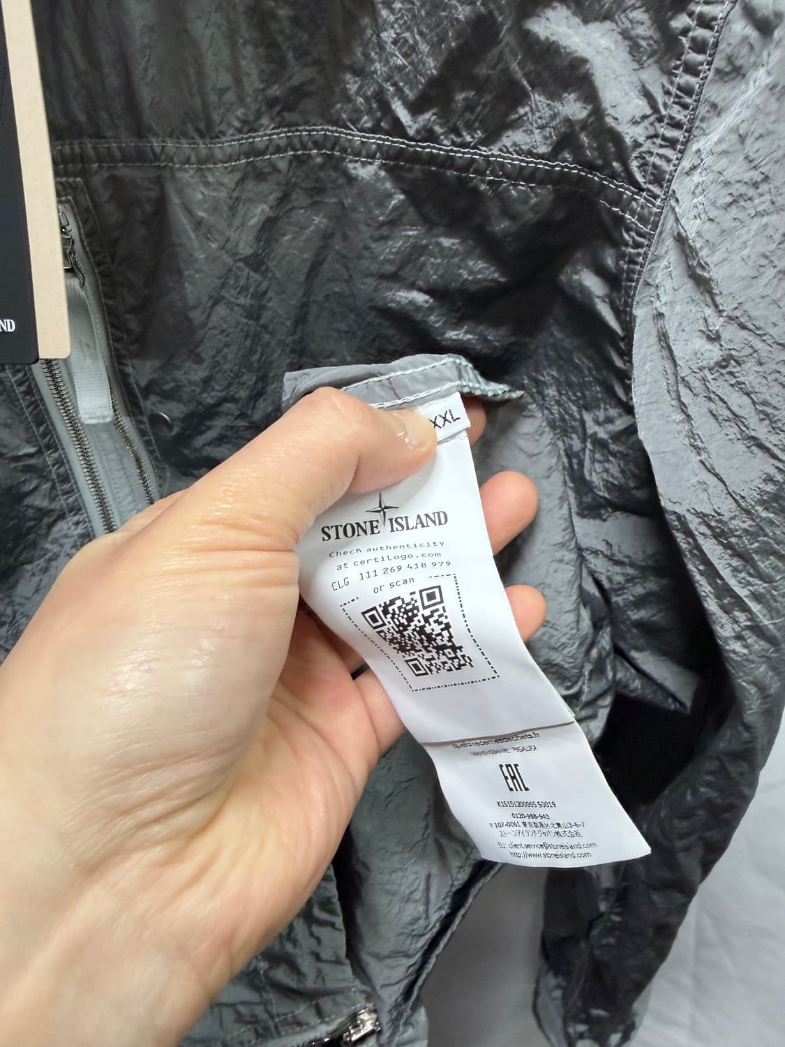 스톤아일랜드 나일론 메탈 에코닐 자켓 [XXL] 상품이미지7