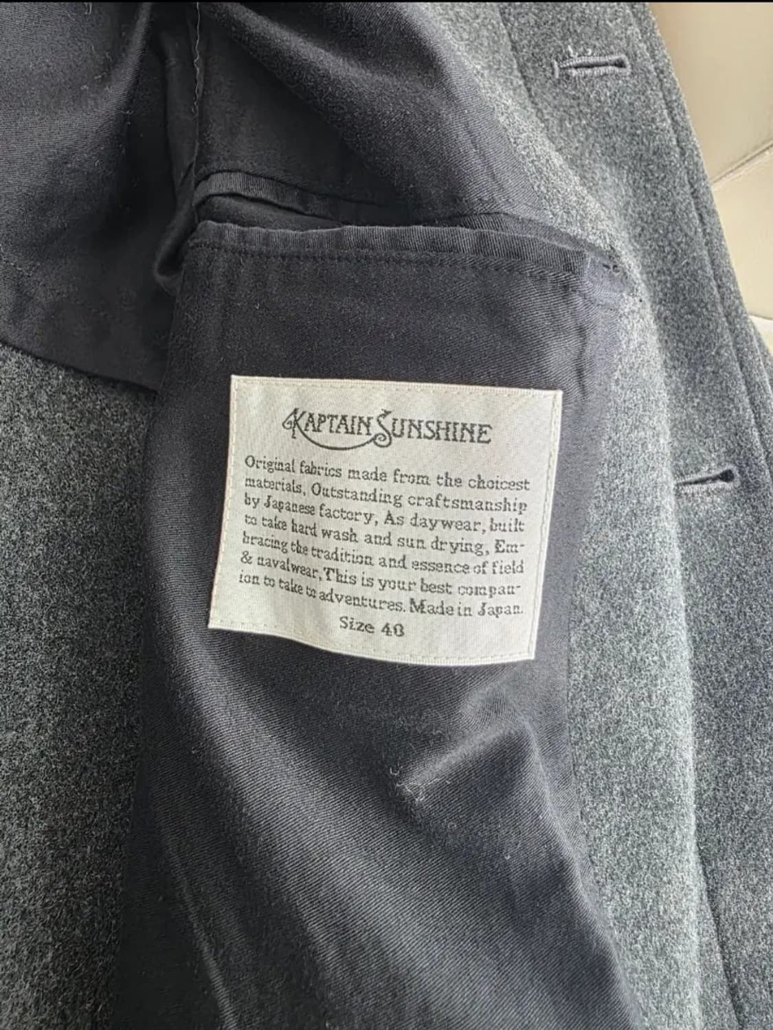 [40] 21FW 캡틴선샤인 트래블러 발마칸 코트 다크그레이 상품이미지7