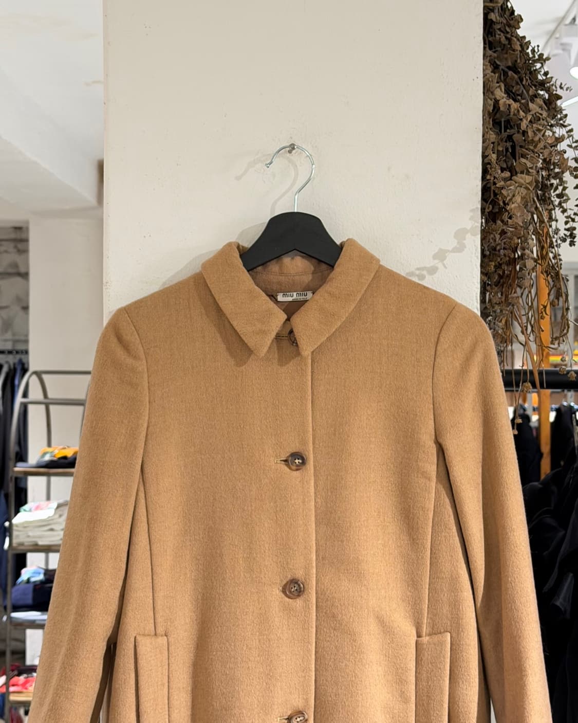 미우미우 베이지 클래식 울 코트 상품이미지4