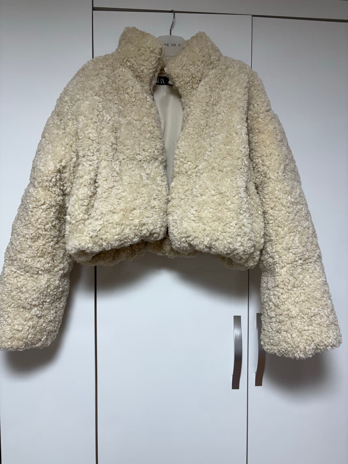 자라 페이크 시어링 크롭 퀼팅 점퍼 상품이미지3