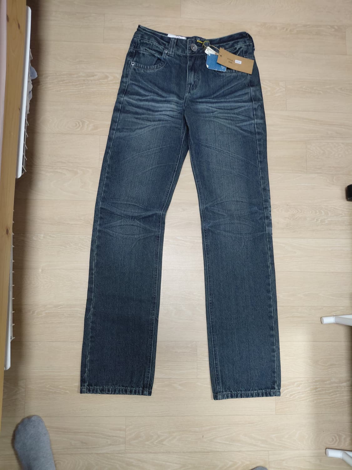 새상품) ALL BLACKS 빈티지 워싱 스트레이트진 상품이미지3