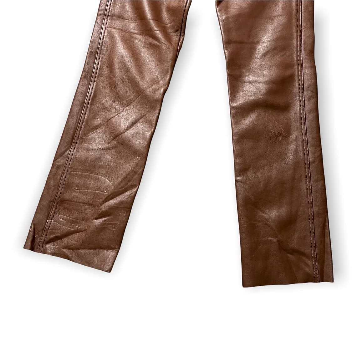 Met’z 브라운 카우 레더 팬츠 상품이미지4