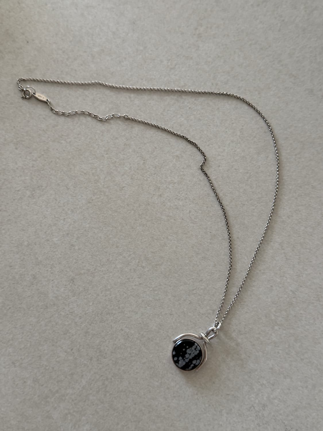 눌주얼리 원석 실버 목걸이 상품이미지2